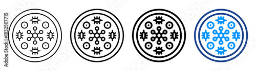 Pathogen Icon Different Style Outline Collection Set