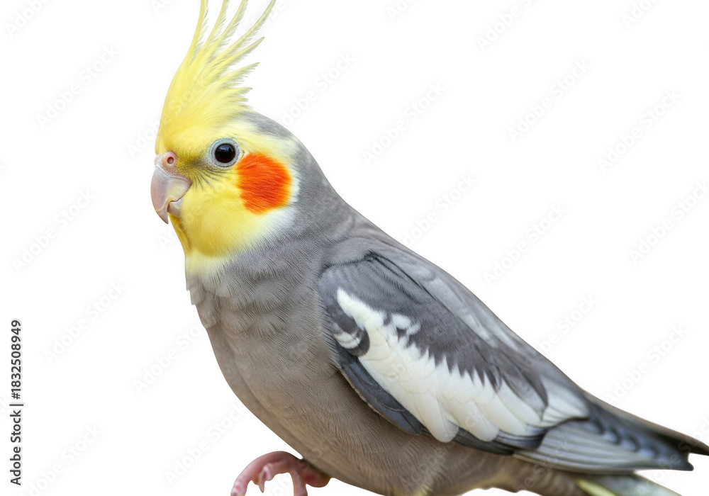 Fototapeta premium Cockatiel bird isolated on transparent background