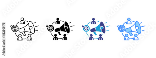 Customer icon set multiple style collection