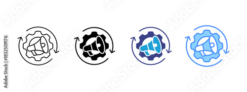Marketing Automation  icon set multiple style collection