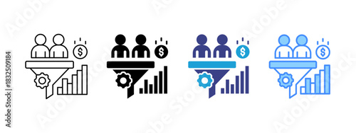 Conversion icon set multiple style collection