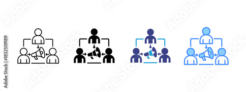 Affiliate Marketing icon set multiple style collection