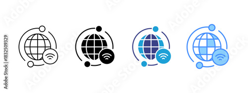 Internet   icon set multiple style collection