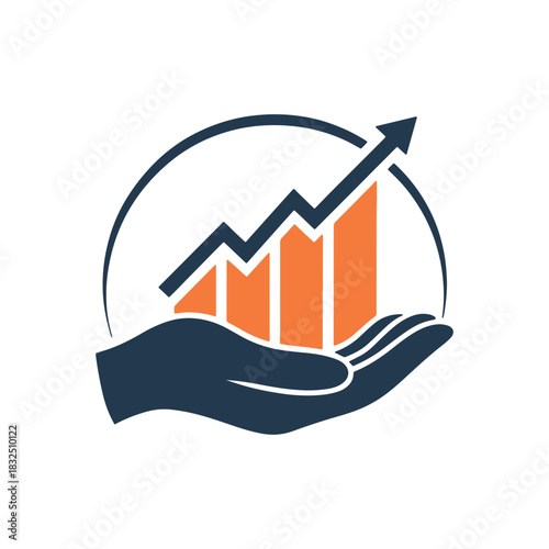 Modern financial growth arrow business logo