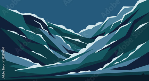 The Sea Closes

Waves collapsing back into unified flat shapes, geometric water forms, deep teal and midnight blue palette, minimal dramatic composition.