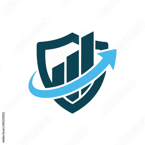 Modern financial growth arrow business logo
