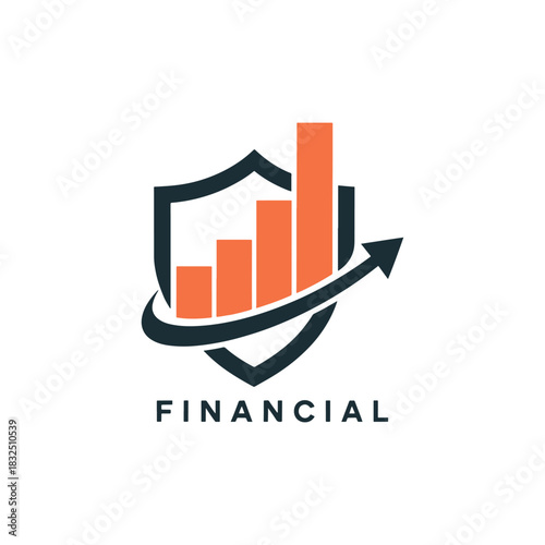 Modern financial growth arrow business logo