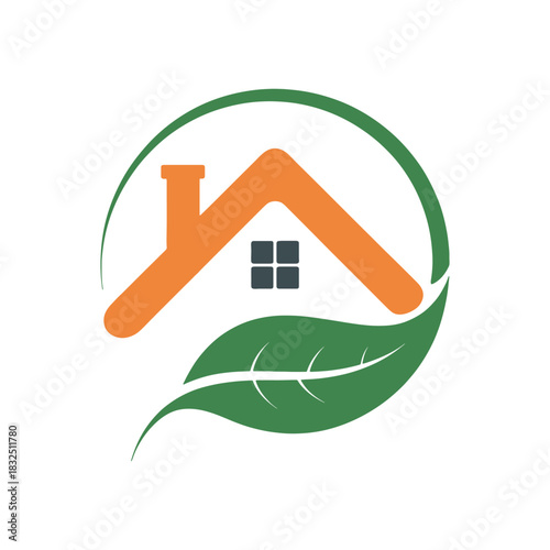 Modern house home real estate logo