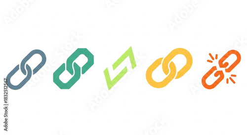 network connection and partnership in a row Abstract interconnected chain links