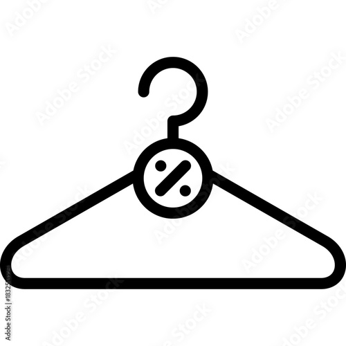 hanger icon illustration design with outline