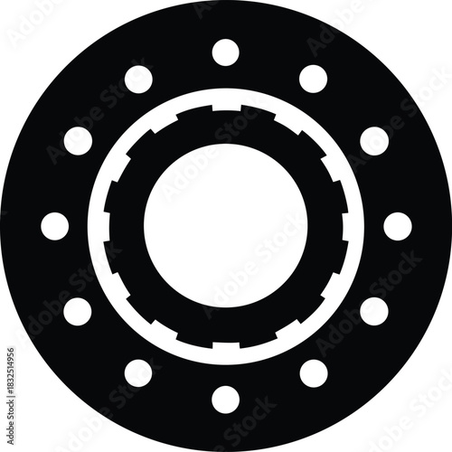 Ball Bearing Icon | Mechanical Industrial Engineering Part Symbol