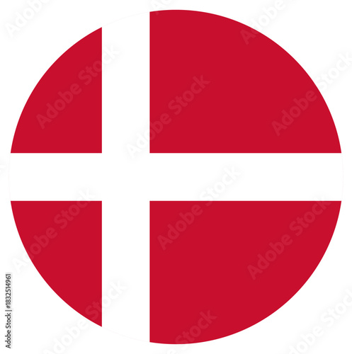 flag of Denmark icon vector illustration 