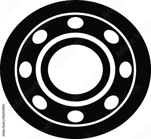 Ball Bearing Icon | Mechanical Industrial Engineering Part Symbol