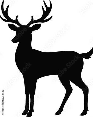 Deer Silhouette | Wild Stag Animal Icon