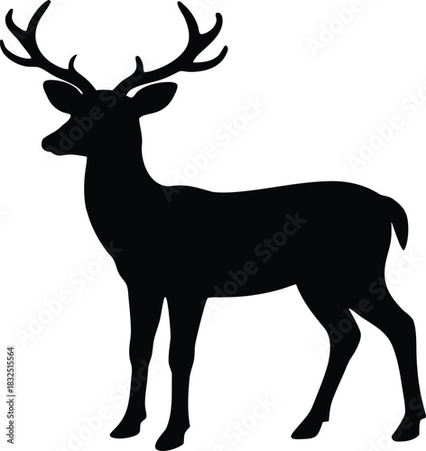 Deer Silhouette | Wild Stag Animal Icon