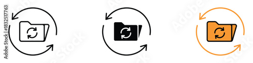 Synchronization icon vector. Data Security and Backup symbol. vector illustration.