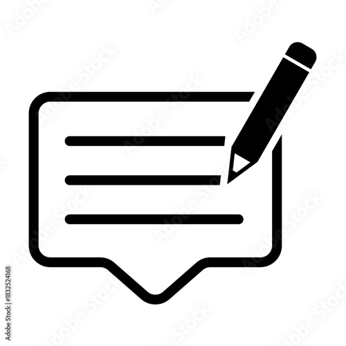 Writing feedback outline icon vector for your web design, logo, UI. illustration