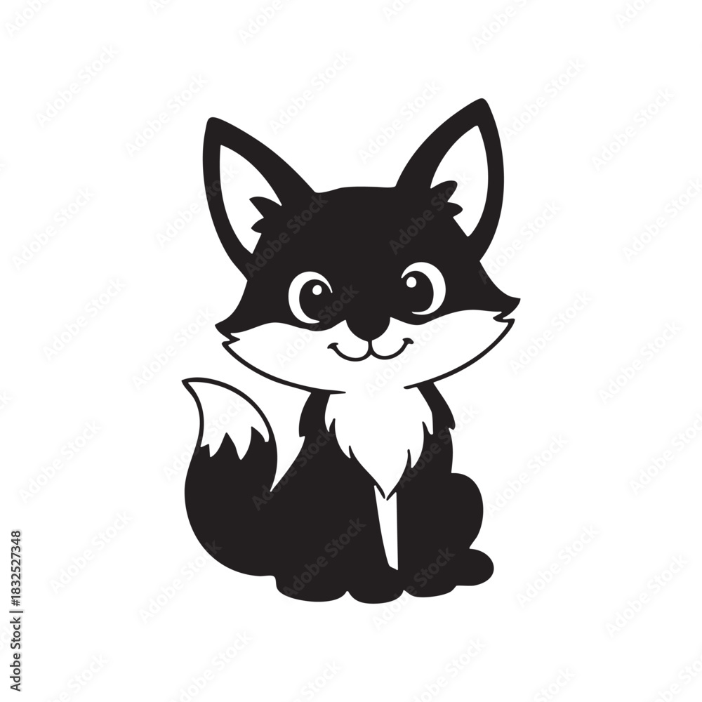 Obraz premium Fox Icon Vector Illustration