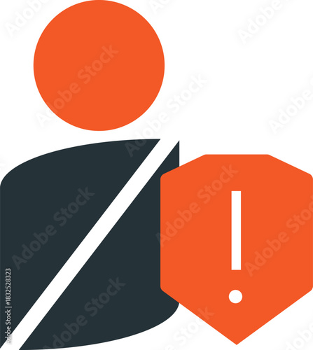 User profile error or warning icon