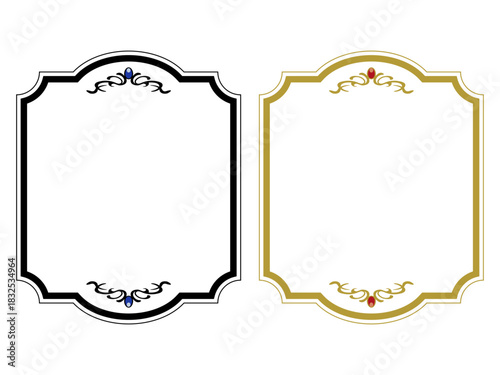 清楚なアンティークフレームのセット