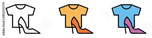 Clothing Items icon vector. Chic fashion symbol. vector illustration.