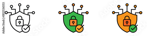 Network Security icon vector. Cyber Security Solutions and Advanced Data Encryption symbol. vector illustration.