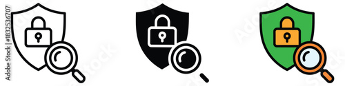 Security Scan icon vector. safety, trust, and assurance symbol. vector illustration.