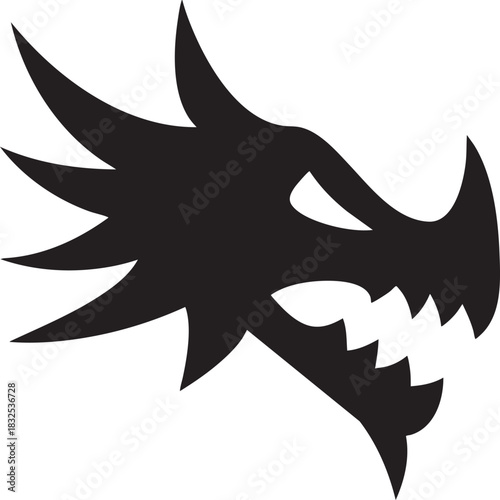 black and white shark