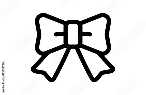Valentine’s Day Ribbon Icon – Cute Decorative Gift Bow Illustration
