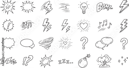 set of hand drawn flowers vector