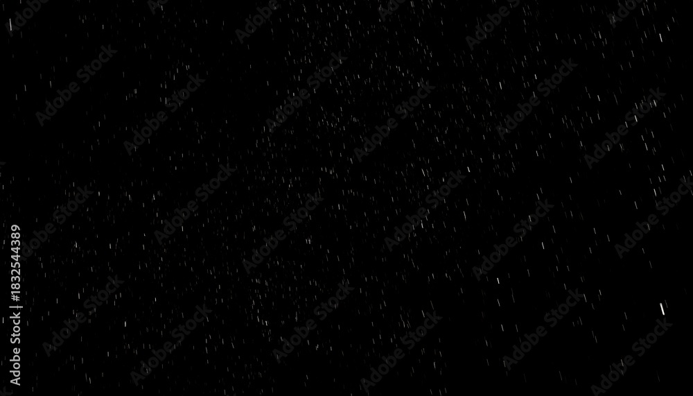 Obraz premium Black background filled with a speckled texture resembling a starry sky or gentle rainfall. Light dots and lines