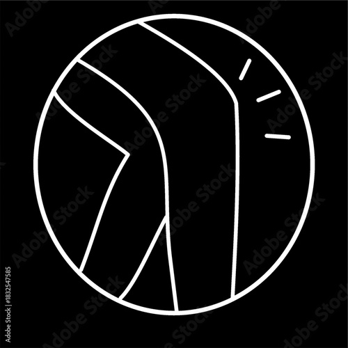 knee pain medical line icon ortho orthopaedic disease inflammation arthritis silhouette.eps