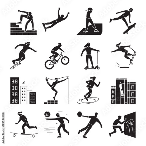 Silhouetted Action Sports Compilation