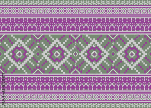 beautiful pixel tribal pattern inspired by each native pixel fabric like wayuu African native American southeast Asian traditional textile Thai silk pattern Aborigine Australian and Columbian fabric
