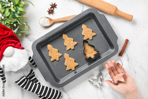 Christmas tree cookie dough...