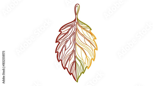 Fall leaf vector art autumn season design element decorative foliage illustration template graphic resource