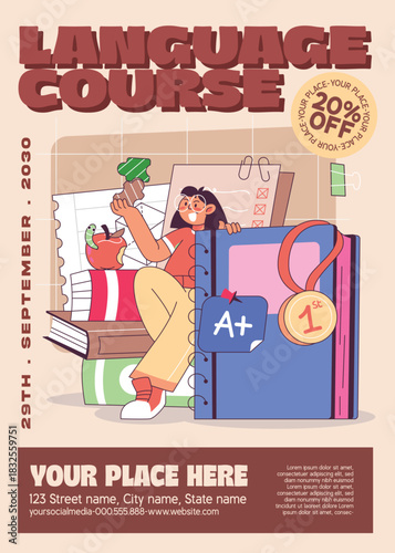 Language Course Flyer