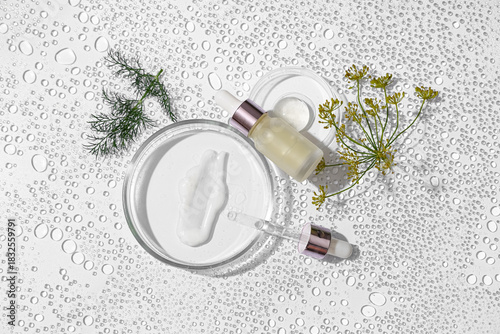 Composition with bottle of ...