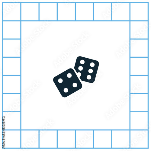 Board Game Icon Vector Ideal for leisure, family fun, intellectual games, and pastime graphics. Symbolizes strategy, teamwork, simple leisure, and competition.