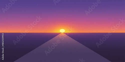 🌅 Sunset or sunrise over a beautiful mountain landscape with clouds and orange light across the horizon