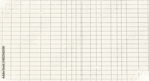 Detailed square grid offers a classic background for technical drawings, blueprints, or architectural plans with clean lines and precise geometric pattern