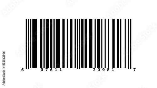 Isolated Barcode Vector Graphic with Transparent Background