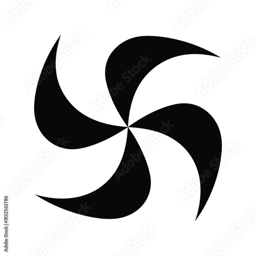 Black swirl symbol