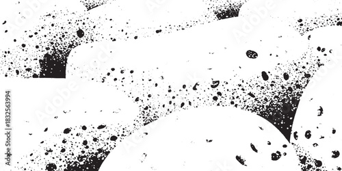 Dynamic black and white grunge texture with artistic ink splatters.