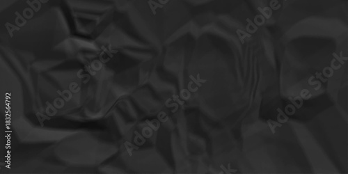 Dark black crumpled paper background. old paper wrinkle texture pattern. cardboard wrinkled arts craft and Seamless black crumpled paper.	