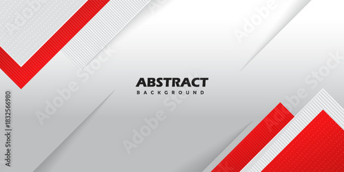 Modern abstract red and gray geometric background with layered diagonal shapes, clean corporate style, dynamic lines, and elegant minimal design suitable for business presentations, banners, posters.