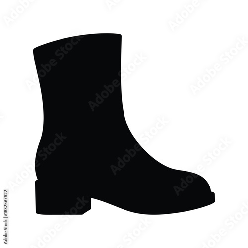 Black ankle boot silhouette