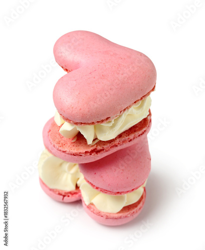 Sweet heart-shaped macaroon...