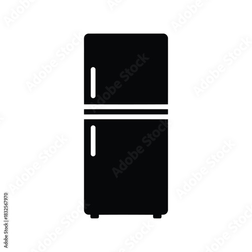 Retro black refrigerator vintage kitchen appliance