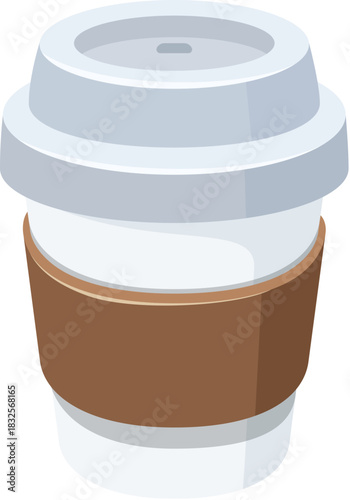 Flat Vector 3D Icon Coffee